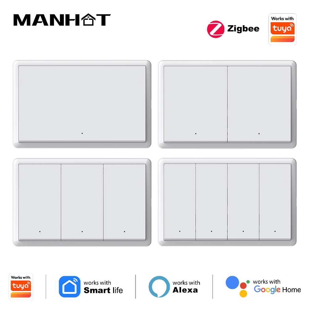 Smart Accessories - Interruptor inteligente Zigbee Manhot, sin necesidad