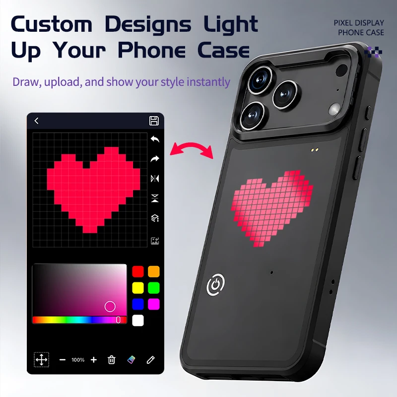 Smart Accessories - Carcasa con Pantalla de Imagen Personalizable
