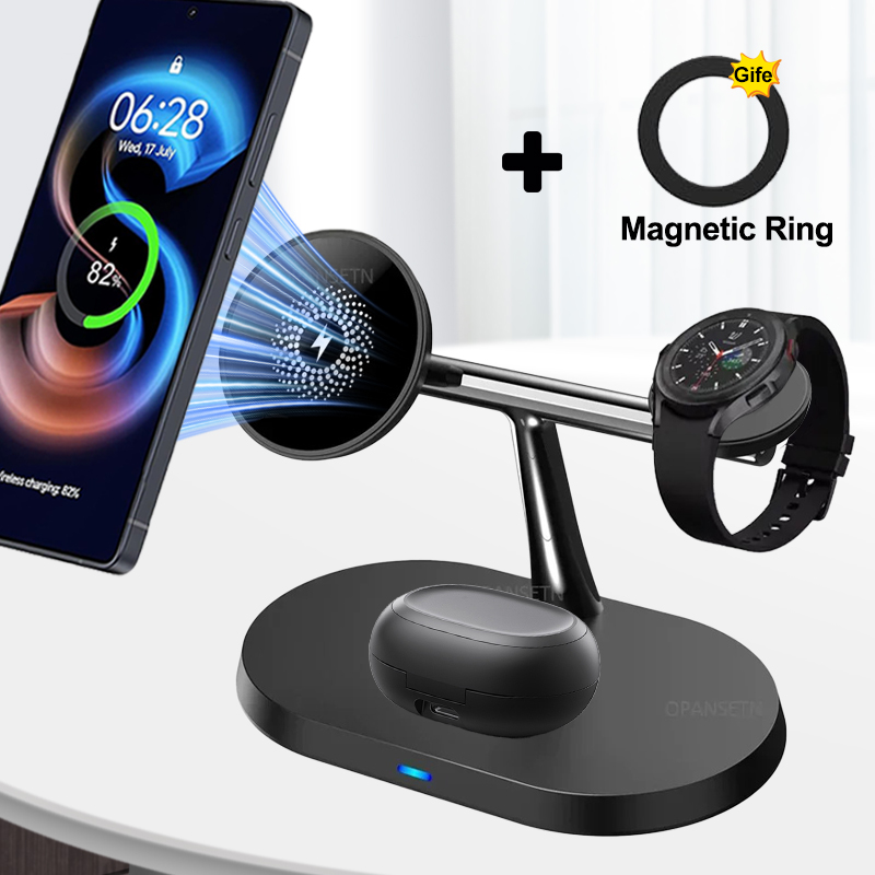 Wireless Charger Watch - Cargador inalámbrico magnético 3 en 1,