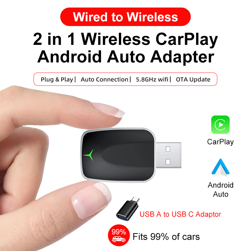 Smartwatch Universal - Nuevo Adaptador Inalámbrico CarPlay 2026, Dongle