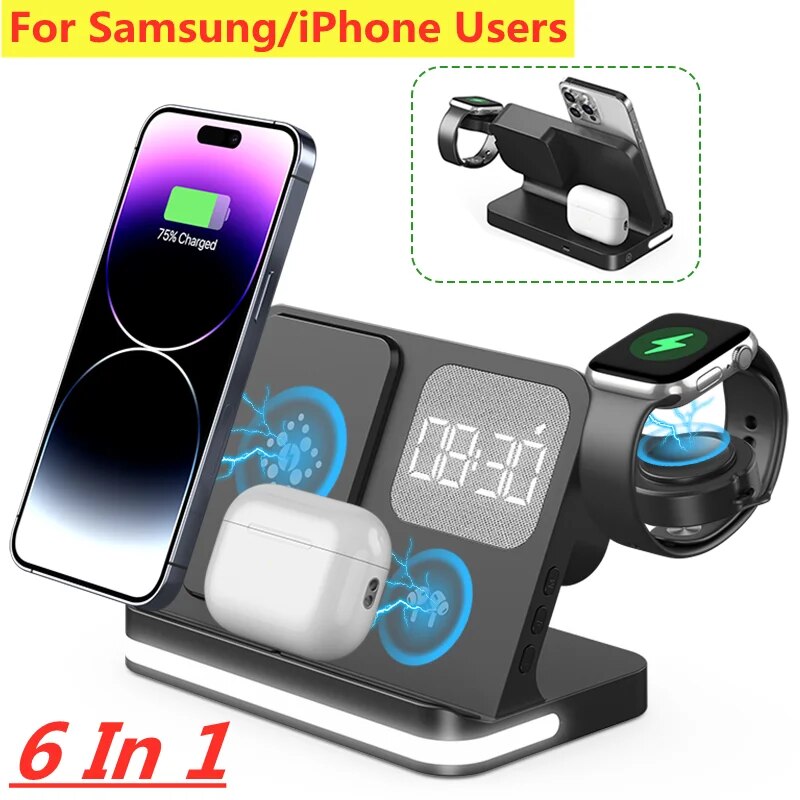 Wireless Charger Watch - Soporte de cargador inalámbrico para iPhone