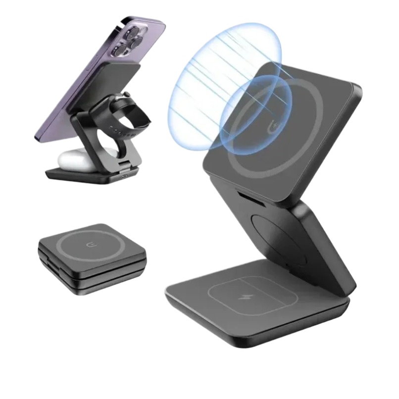 Wireless Charger Watch - Cargador Inalámbrico Magnético 3 en 1