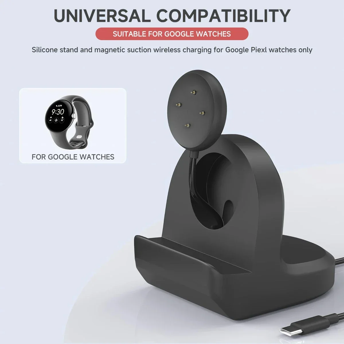 Base de carga de silicona suav - Wireless Charger Watch reseña y precio