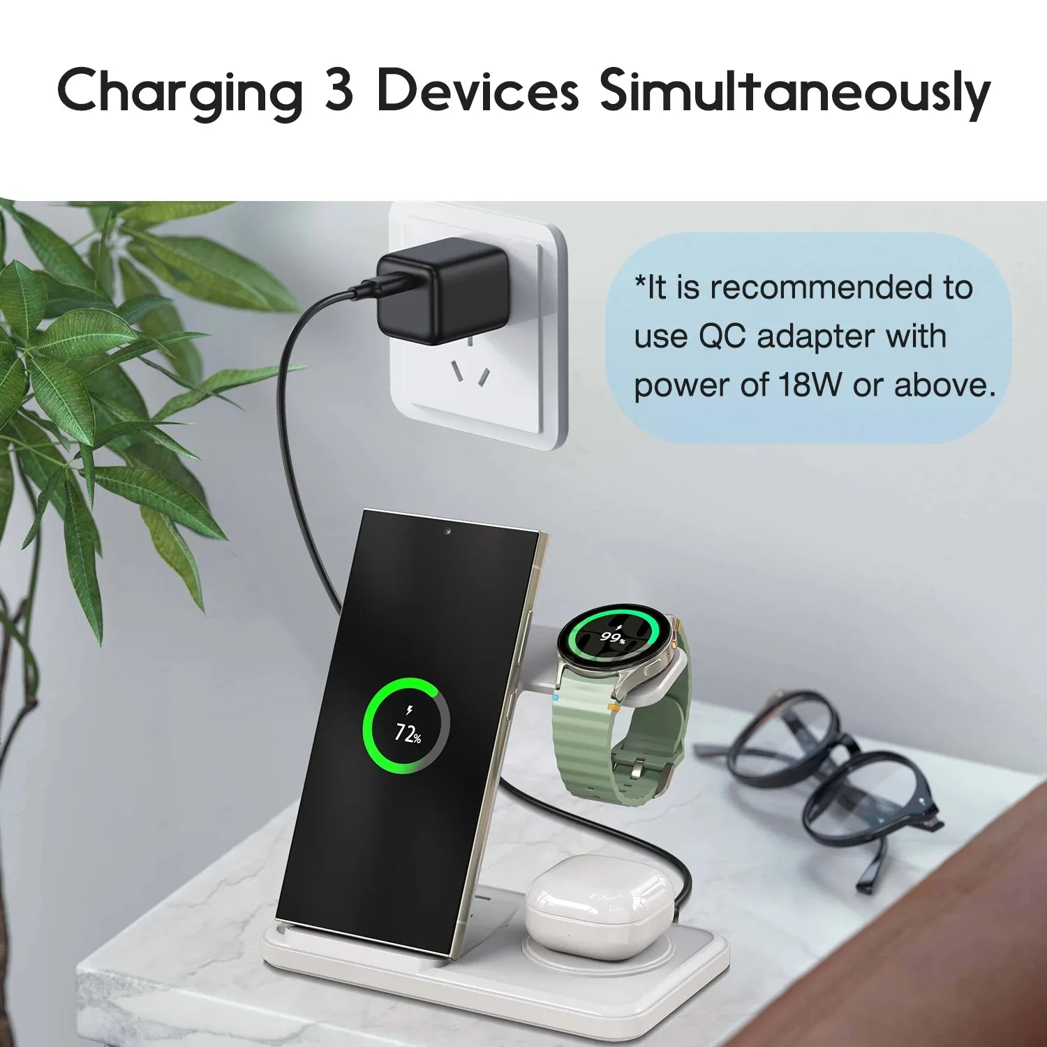 Estación de carga inalámbrica  - Wireless Charger Watch reseña y precio