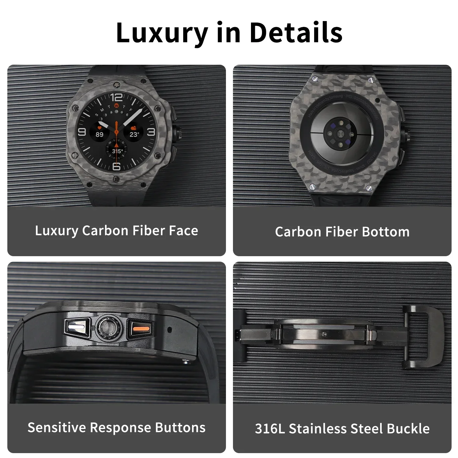 Kit de modificación de lujo pa - Samsung Smartwatch Ultra Accessories reseña y precio