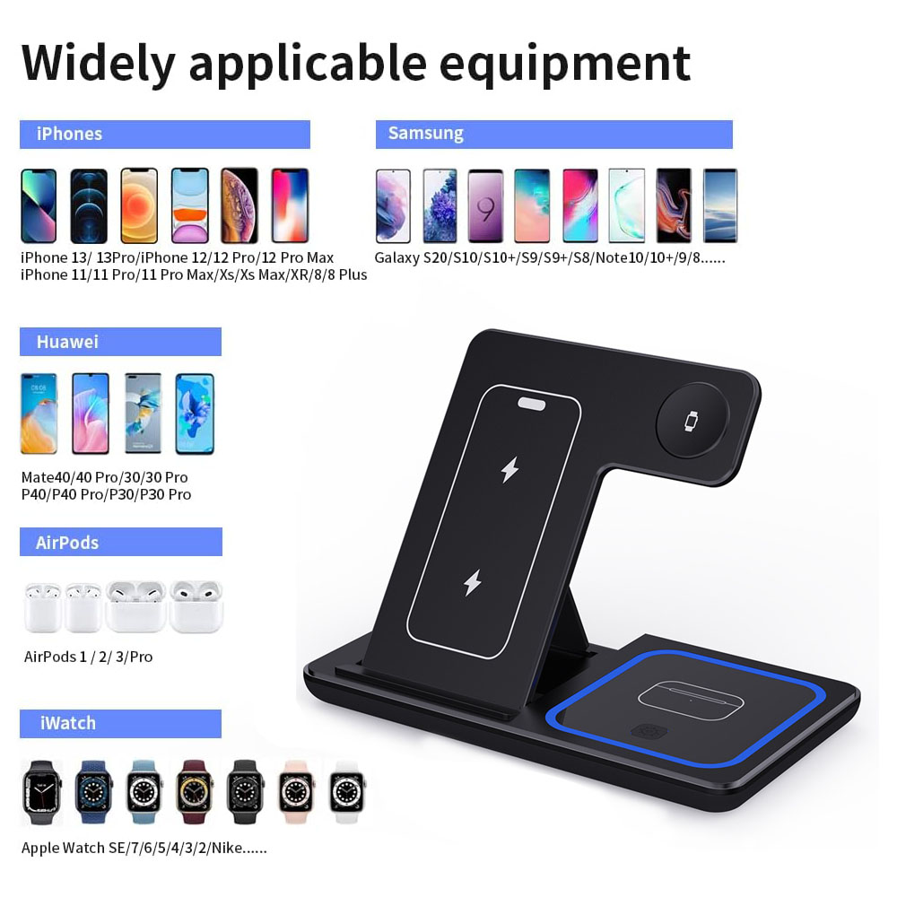 Base de Carga Inalámbrica 3 en - Wireless Charger Watch reseña y precio