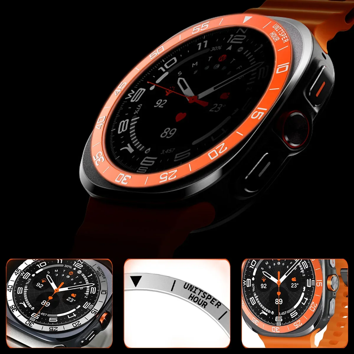 Funda de anillo de bisel de cu - Samsung Smartwatch Ultra Accessories reseña y precio