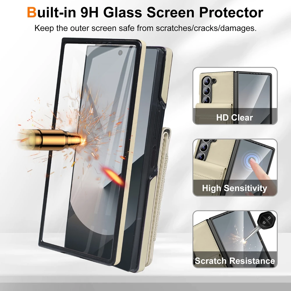 Funda de teléfono de cuero de  - Screen Protector Film reseña y precio