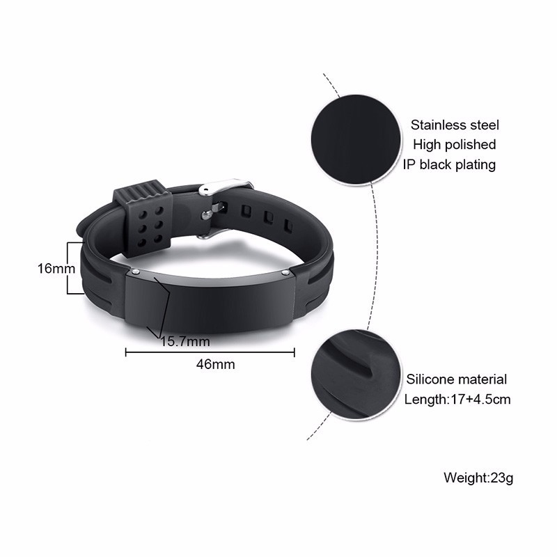 Pulsera de silicona personaliz - Silicone Band Replacement reseña y precio