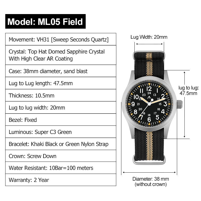 Reloj Militado ML05 Vintage VH - Smartwatch Nexus reseña y precio