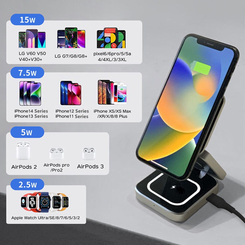Estación de carga rápida de ca - Wireless Charger Watch reseña y precio