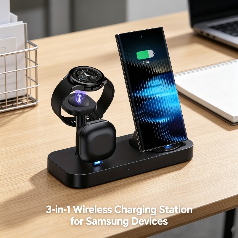 Cargador Inalámbrico 3 en 1 co - Wireless Charger Watch reseña y precio
