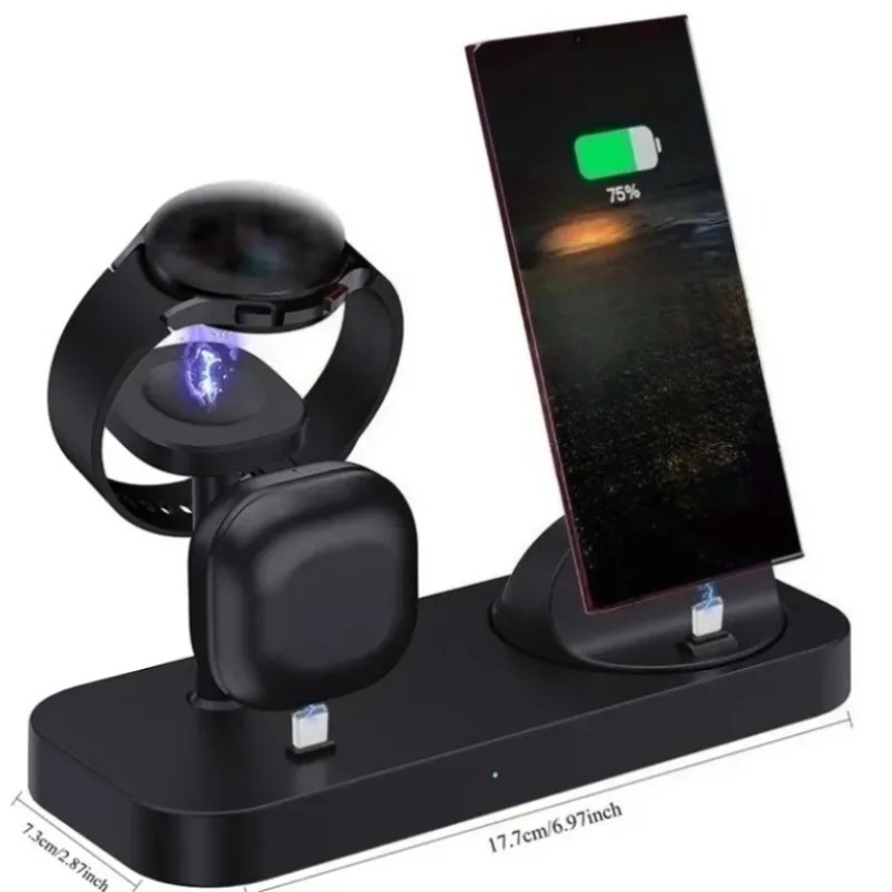 Cargador Inalámbrico 3 en 1 co - Wireless Charger Watch reseña y precio